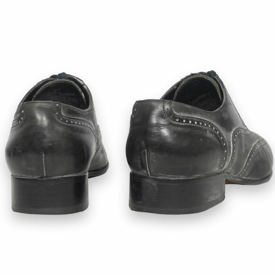 DSQUARED2(ディースクエアード)のイタリア製 レースアップシューズ 25.5 ディースクエアード 黒 NR3302 メンズの靴/シューズ(ドレス/ビジネス)の商品写真