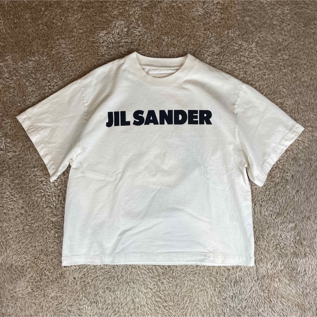 Jil Sander(ジルサンダー)の【極美品】JIL SANDER ロゴプリント ビッグTシャツ M レディースのトップス(カットソー(半袖/袖なし))の商品写真