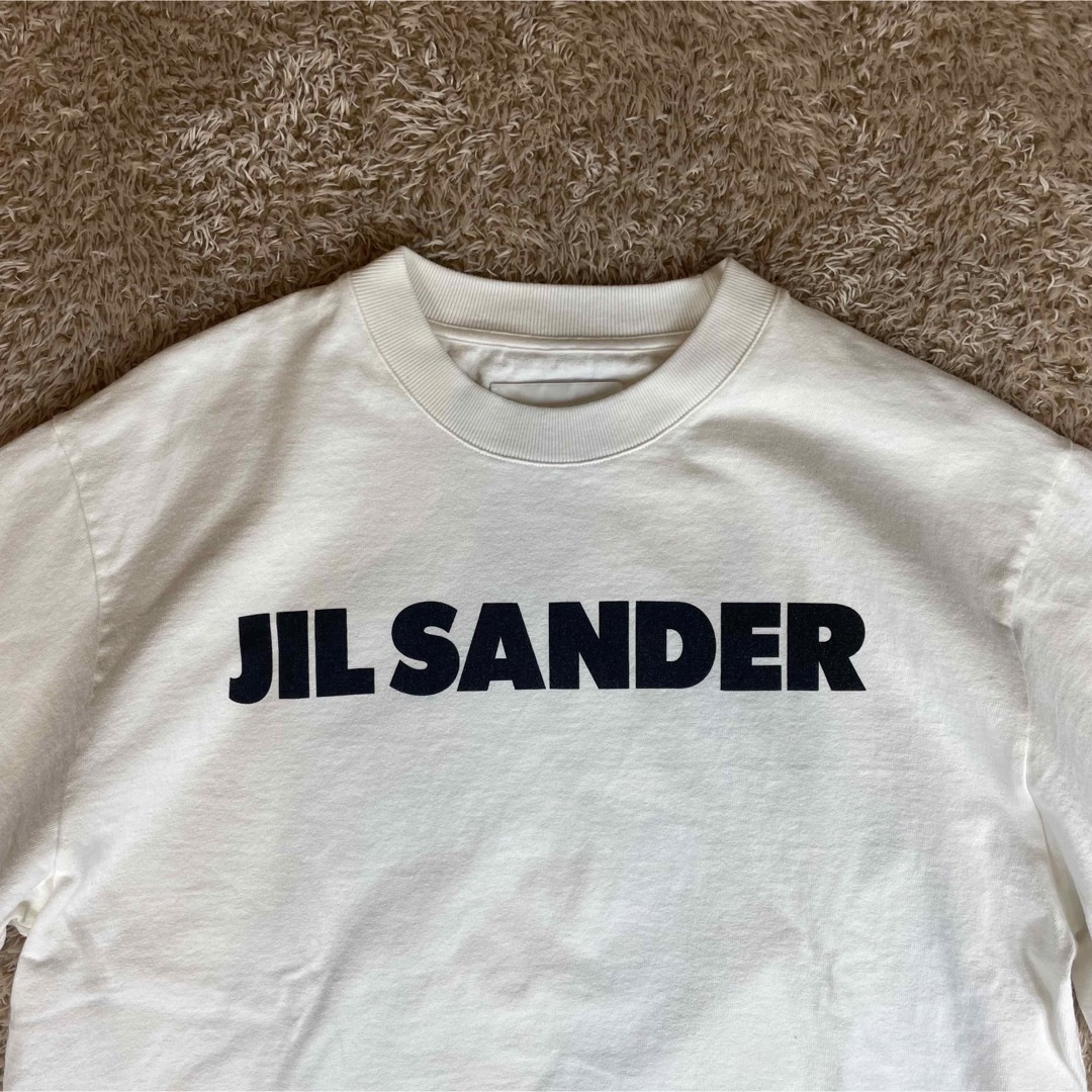 Jil Sander(ジルサンダー)の【極美品】JIL SANDER ロゴプリント ビッグTシャツ M レディースのトップス(カットソー(半袖/袖なし))の商品写真