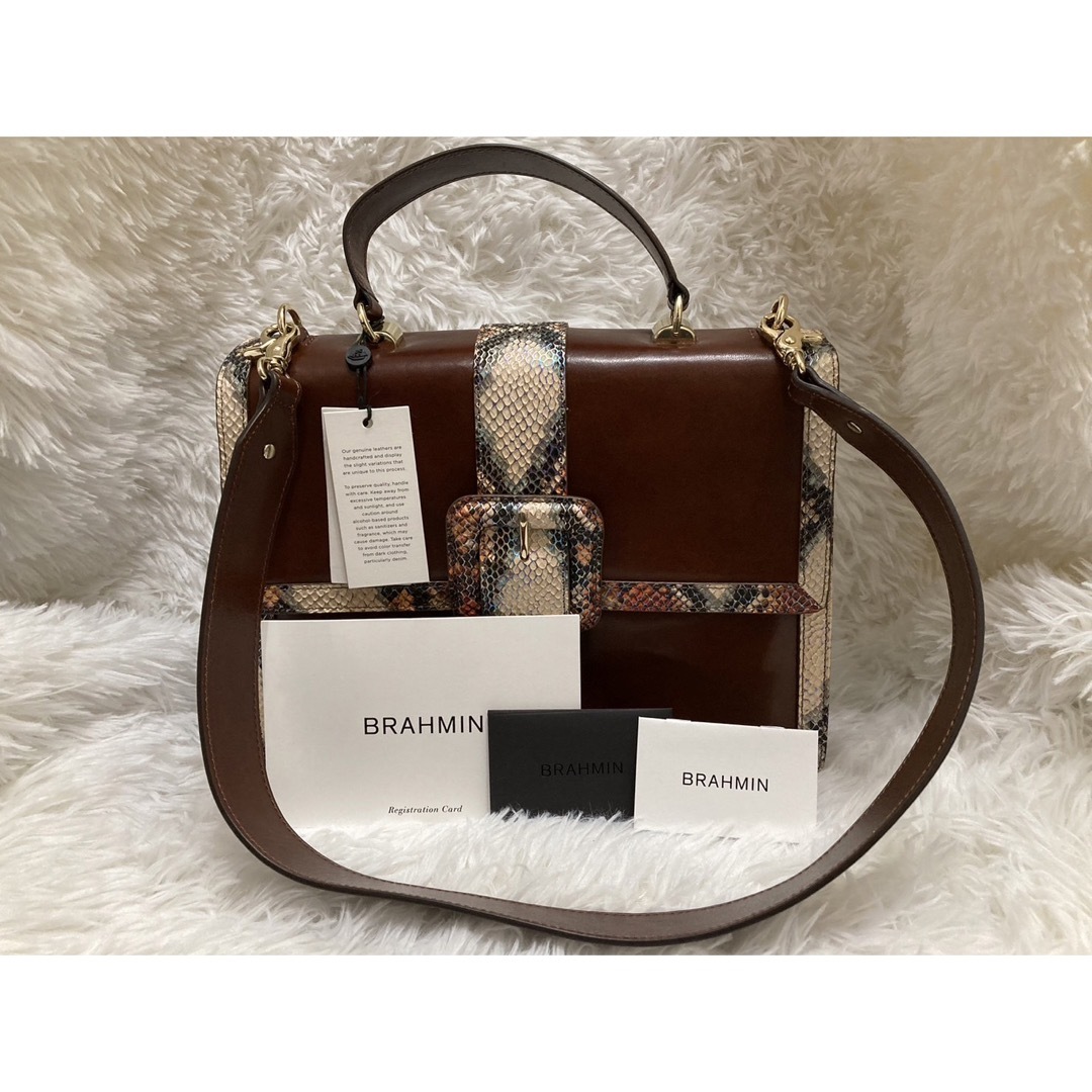 BRAHMIN(ブラーミン)の【美品・本革】BRAHMINブラーミン2WAYバンドバッグ レディースのバッグ(ハンドバッグ)の商品写真