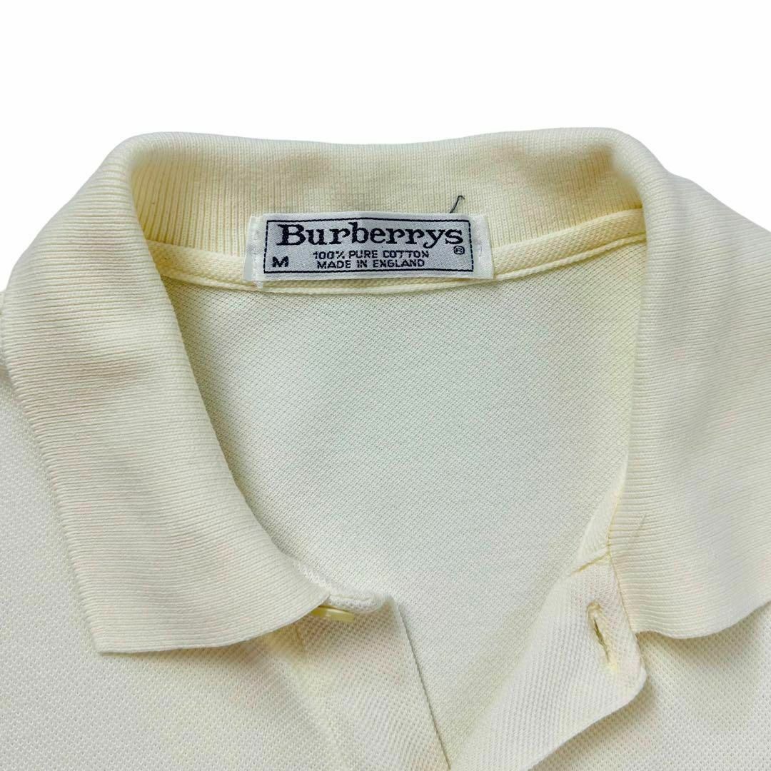BURBERRY - 【希少品】BURBERRY 鹿の子 半袖 ポロシャツ エクリュー M