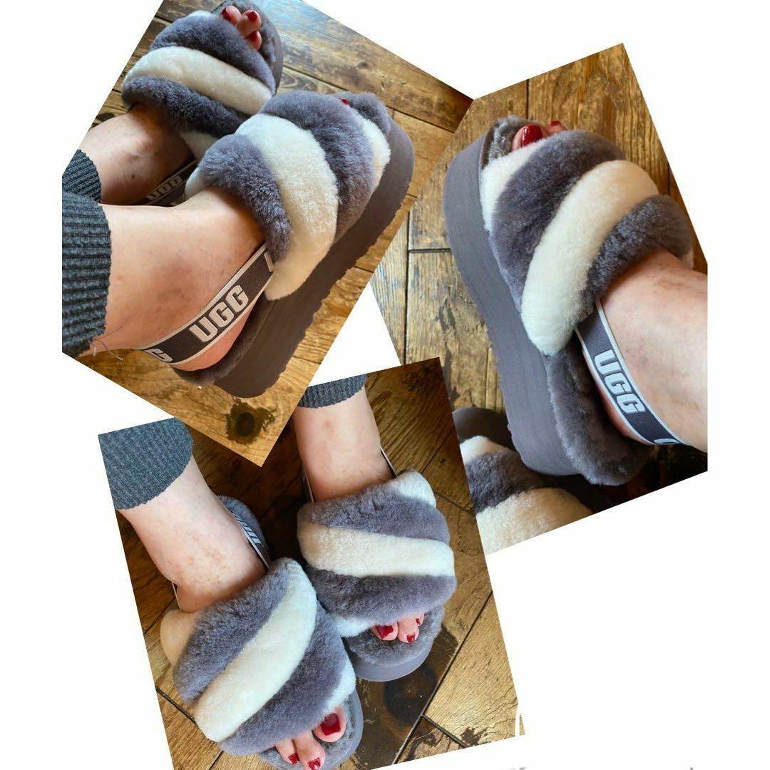 完売しました。。。✨④超美品✨24⇒～24.5素足✨UGG✨ディスコ ストライプ