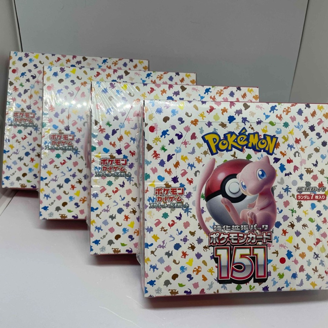 ポケモンカード151☆シュリンク付きBOX☆4BOX-