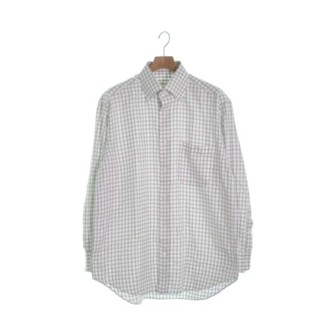 Brioni ブリオーニ ドレスシャツ -(XL位) 白xグレー(チェック) - シャツ
