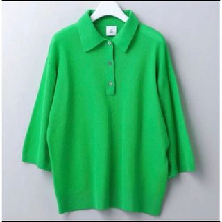 ロク(6 (ROKU))の＜6(ROKU)＞SHIRT KNIT サマーニット グリーン ケリー(カーディガン)