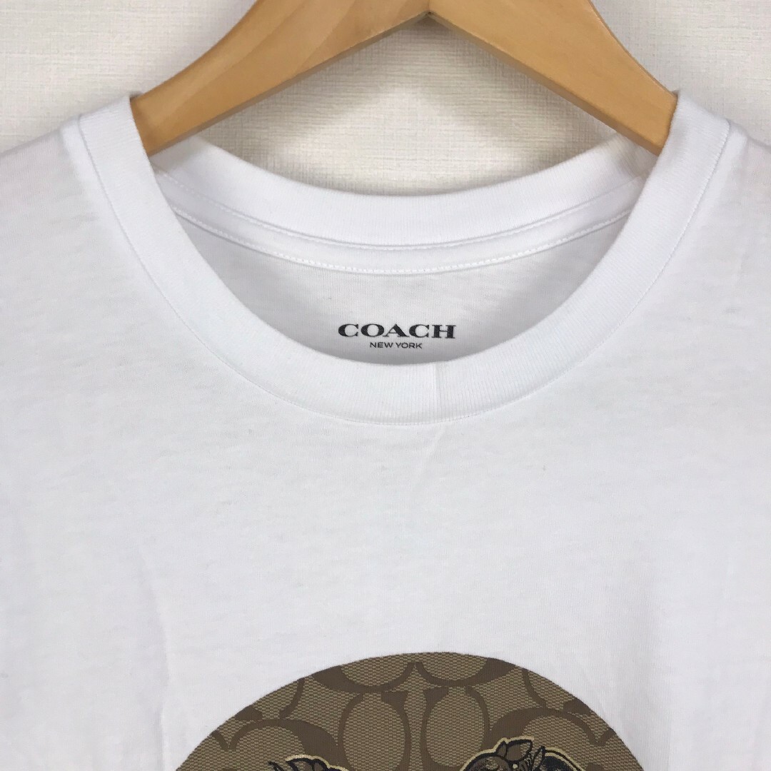 COACH(コーチ)の美品 COACH コーチ 半袖Tシャツ ホワイト サイズS メンズのトップス(Tシャツ/カットソー(半袖/袖なし))の商品写真