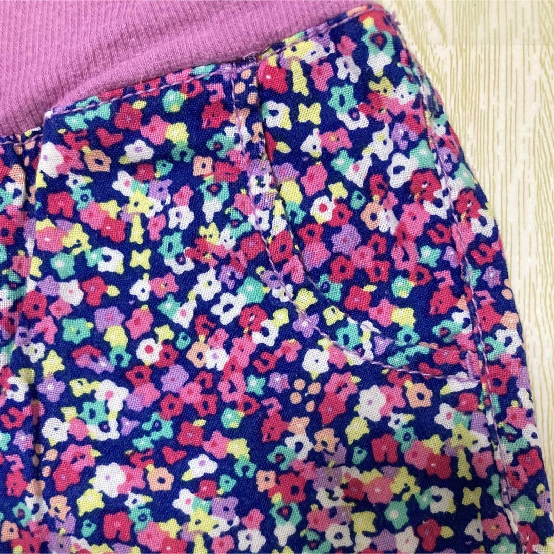 西松屋(ニシマツヤ)の花柄　ショートパンツ　サイズ95 キッズ/ベビー/マタニティのキッズ服女の子用(90cm~)(パンツ/スパッツ)の商品写真