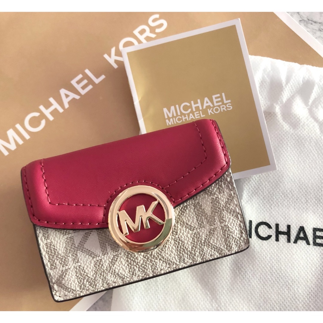 MICHAEL KORS マイケル コース 折り財布 レッド - 折り財布