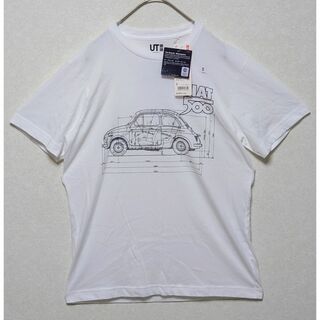 ユニクロ(UNIQLO)のUT　 FIAT500 tシャツ　フィアット(Tシャツ/カットソー(半袖/袖なし))