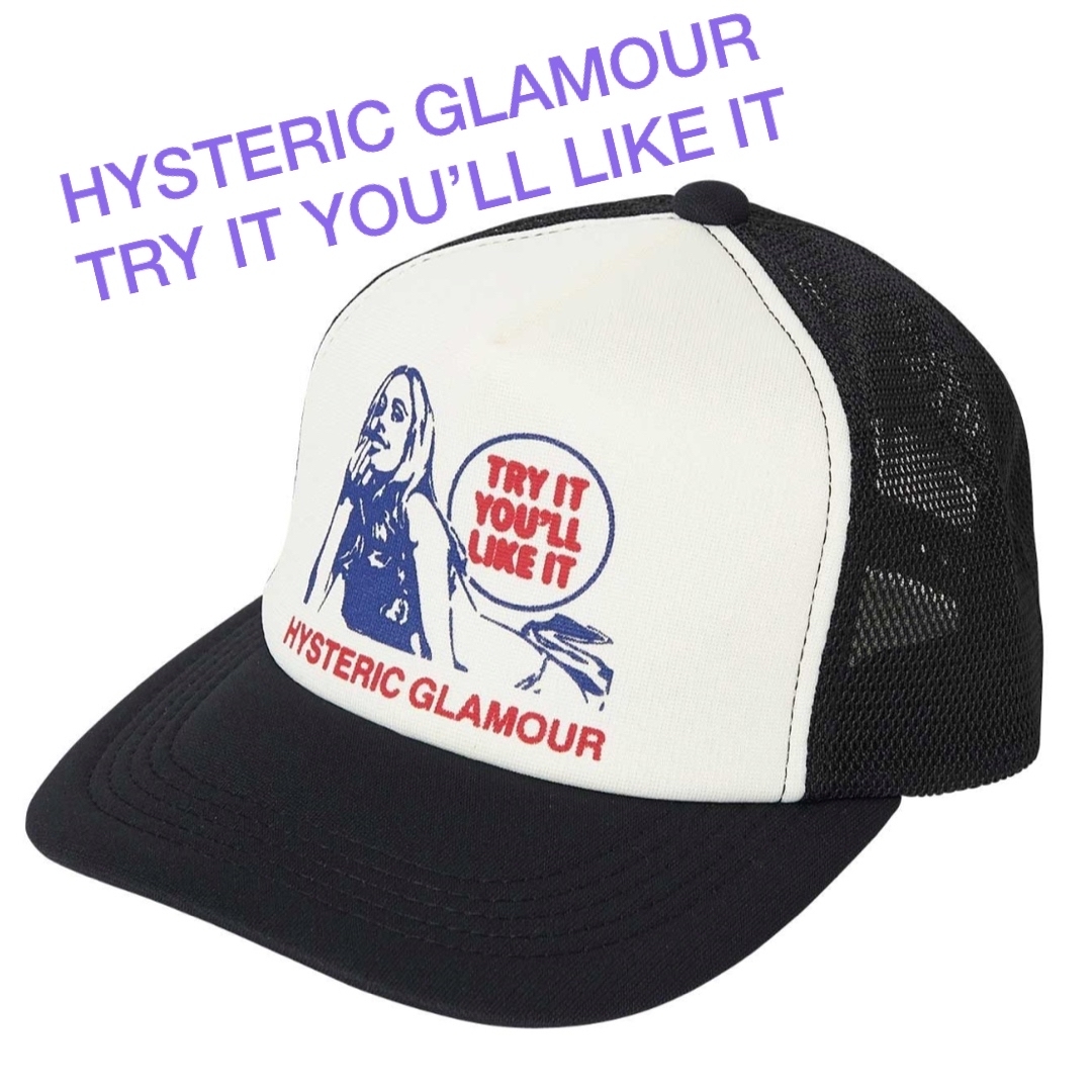 ブラックサイズ23ss新作☆HYSTERIC GLAMOUR メッシュキャップBLACK 新品