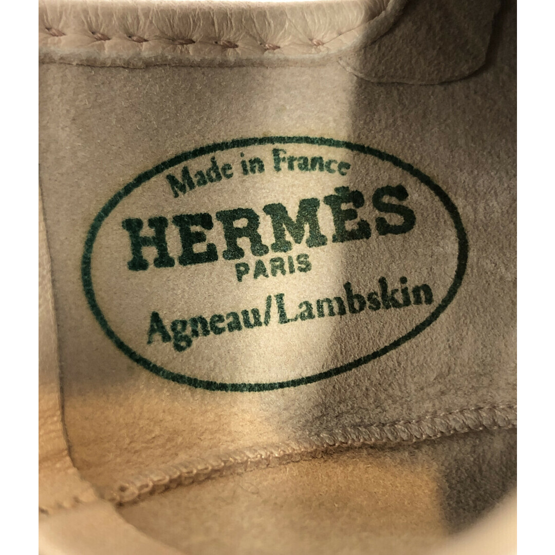 Hermes - エルメス HERMES レザーグローブ 手袋 パンチングロゴ