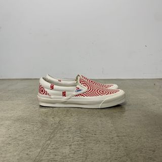 バンズボルト(VANS VAULT)のVANS VAULT SLIP ON スリッポン チェッカー 赤 レッド RED(スニーカー)