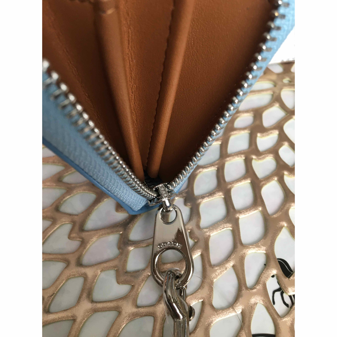 COACH - 新品未使用COACH コーチレディース 長財布 シグネチャー 水色