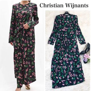 ドリスヴァンノッテン(DRIES VAN NOTEN)の専用【美品】Christian Wijnantsコレクション　黒　34(ロングワンピース/マキシワンピース)