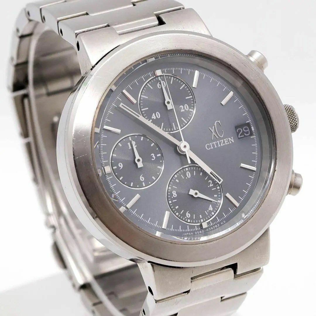 CITIZEN(シチズン)の《おまとめ》CITIZEN XC 腕時計 グレー クロノグラフ ラウンド レディースのファッション小物(腕時計)の商品写真