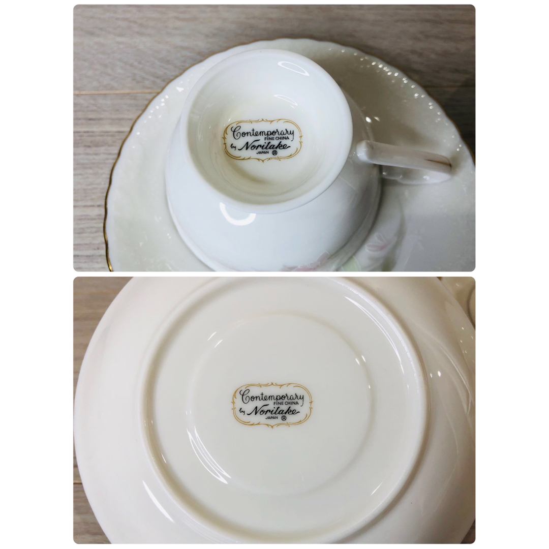 Noritake(ノリタケ)のノリタケ カップ&ソーサー 2客セット インテリア/住まい/日用品のキッチン/食器(グラス/カップ)の商品写真