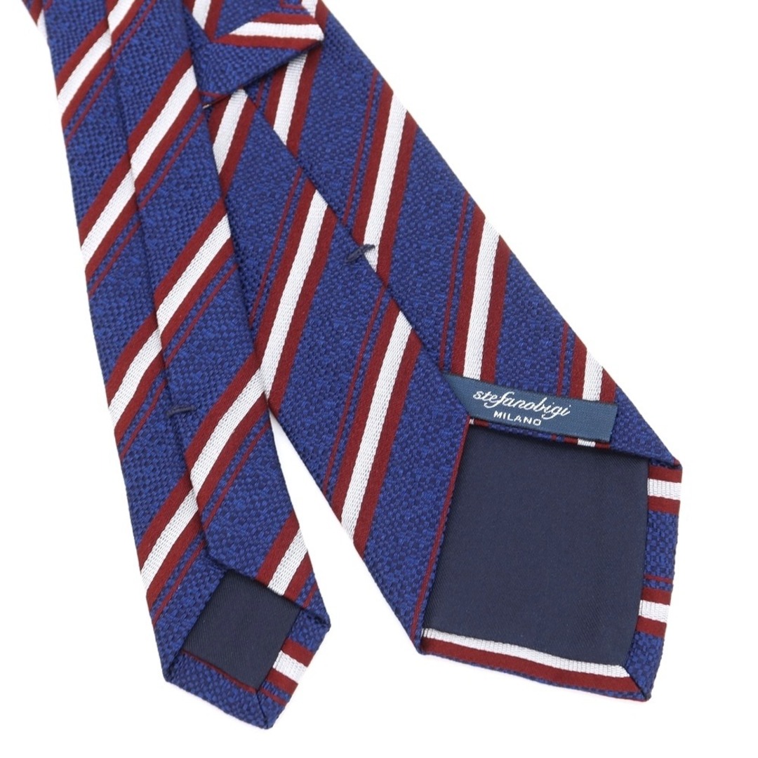 新品】ステファノ ビジ stefano bigi ストライプ 3つ折り シルク