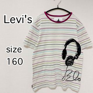 リーバイス(Levi's)のLevi's リーバイス　ボーダー　ヘッドフォン　Tシャツ 160(Tシャツ/カットソー)