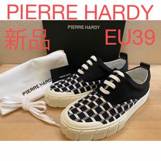 PIERRE HARDY - 新品 PIERRE HARDY キューブ柄 キャンバス レースアップスニーカー