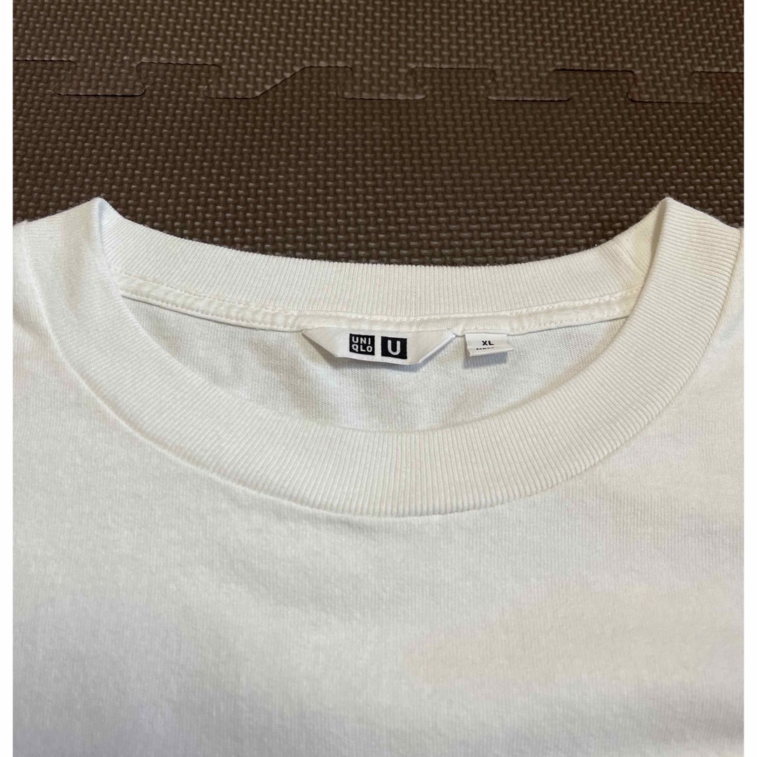 UNIQLO(ユニクロ)のUNIQLO オーバーサイズクルーネックTシャツ　ホワイト　XL メンズのトップス(Tシャツ/カットソー(半袖/袖なし))の商品写真