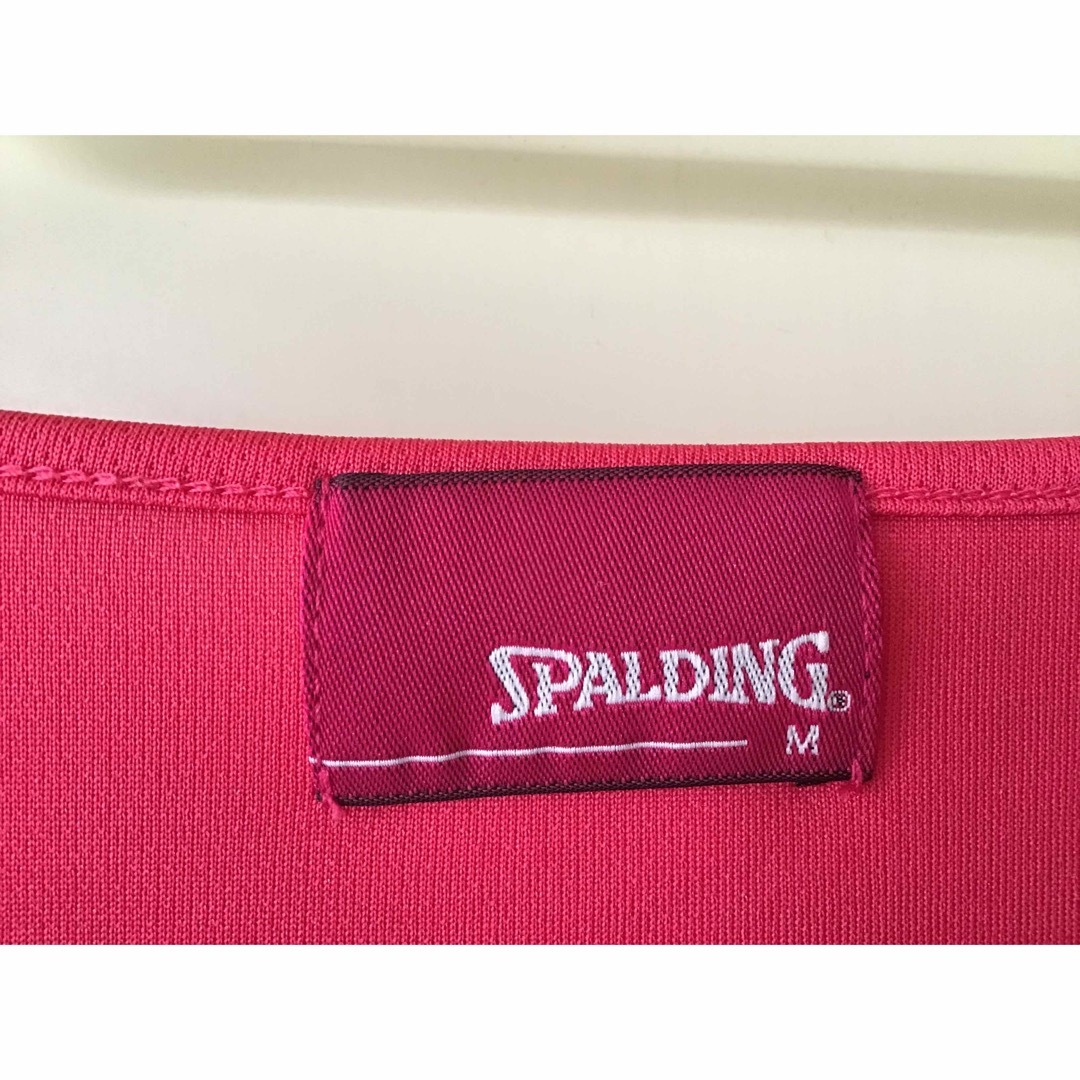 SPALDING(スポルディング)の【中古品】スポルディング　ドライTシャツ　ピンク レディースのトップス(Tシャツ(半袖/袖なし))の商品写真