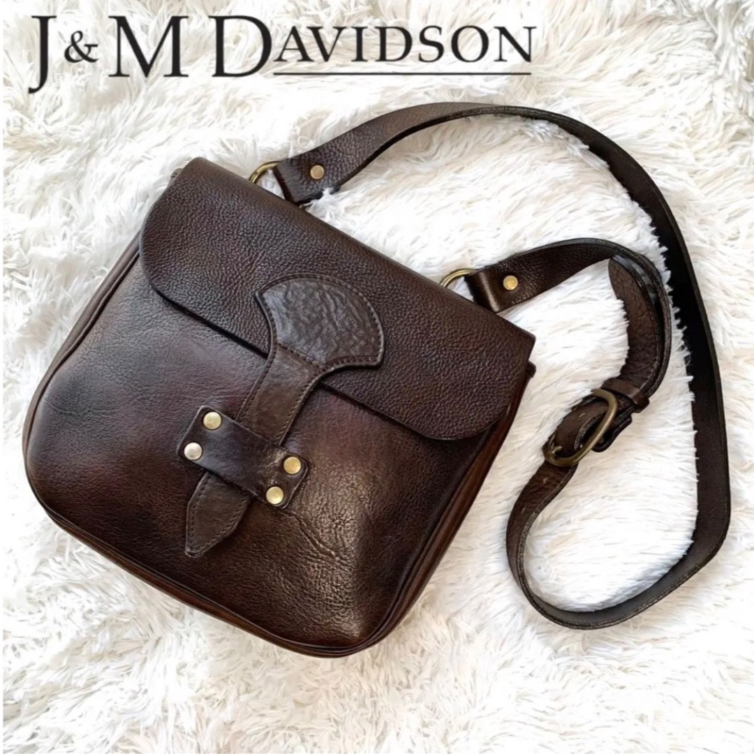 【高級牛革100%】J&MDAVIDSON  ショルダーバッグ　レザーバッグ