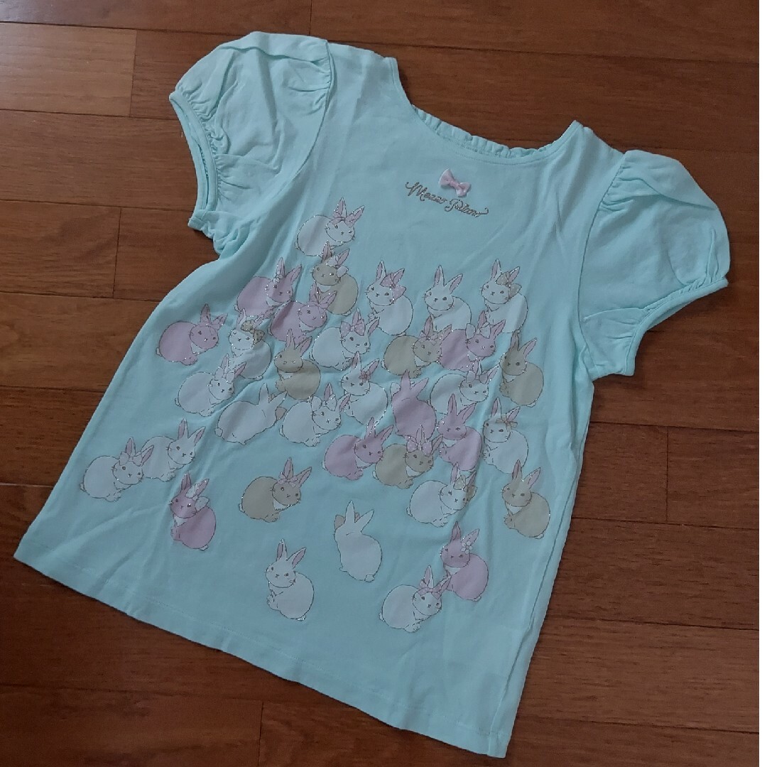 mezzo piano - !めちっこ様専用!メゾピアノ うさぎいっぱいTシャツ