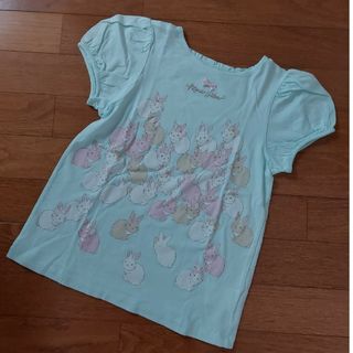 メゾピアノ(mezzo piano)の！めちっこ様専用！メゾピアノ うさぎいっぱいTシャツ140(Tシャツ/カットソー)