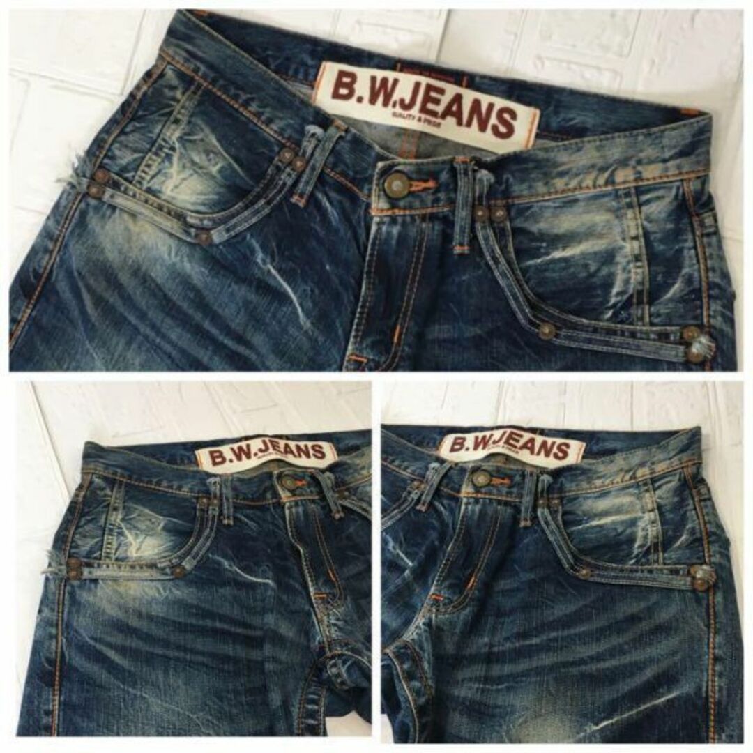 B.W.JEANS ジーンズ　デニム　ブーツカット　アメカジ　古着　脚長スタイル メンズのパンツ(デニム/ジーンズ)の商品写真