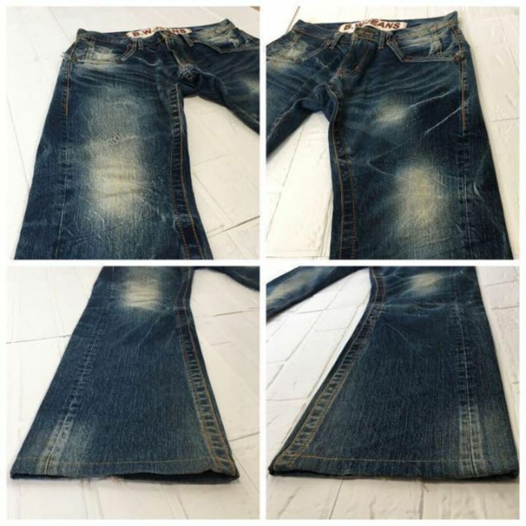 B.W.JEANS ジーンズ　デニム　ブーツカット　アメカジ　古着　脚長スタイル メンズのパンツ(デニム/ジーンズ)の商品写真