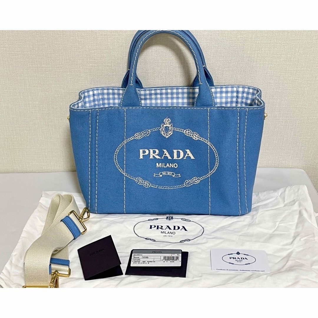 極美品★ PRADA プラダ　CANAPA カナパ　ショルダー　バンド　バッグ