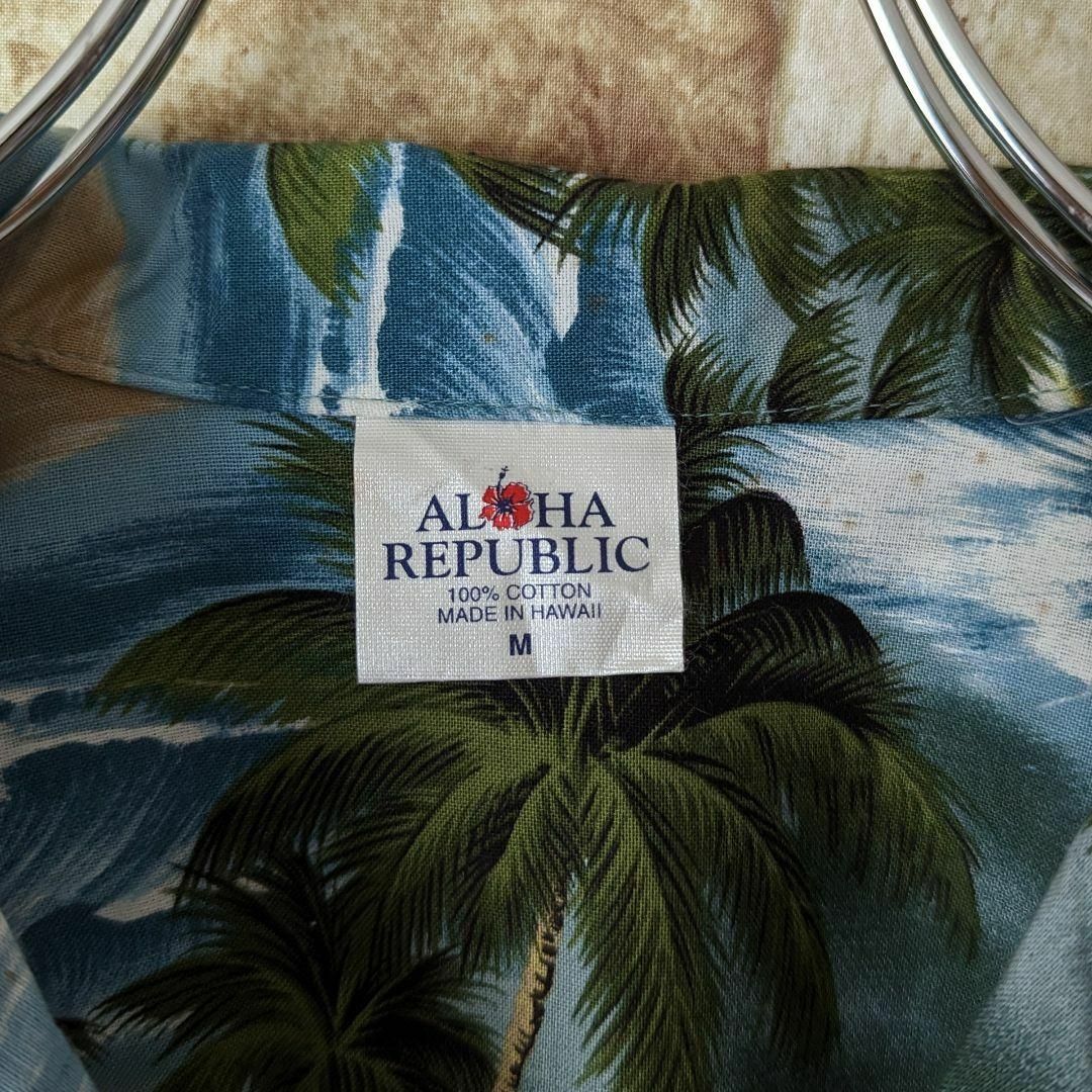 気分は南国♪】 ALOHA REPUBLIC ヤシの木×波柄 アロハシャツの通販 by