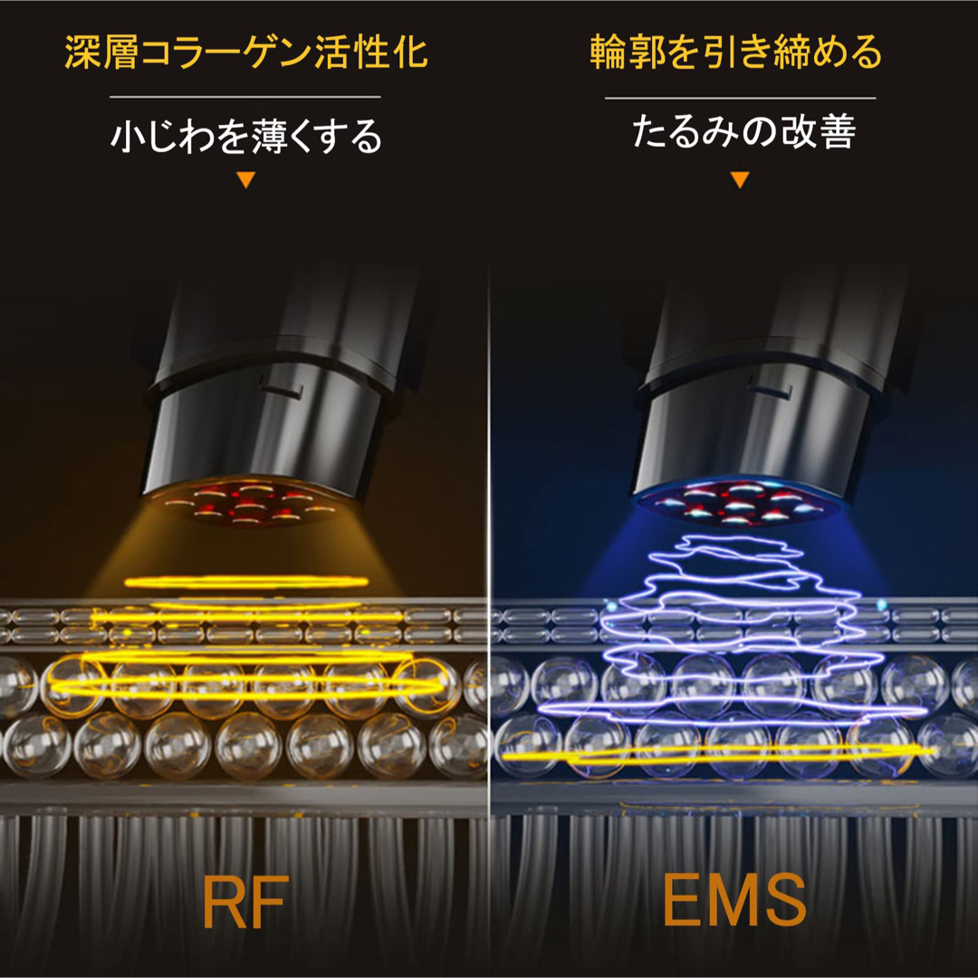 RF美顔器　目元美顔器　ラジオ波　イオン導入　EMS 温熱ケア　4段階レベル スマホ/家電/カメラの美容/健康(フェイスケア/美顔器)の商品写真