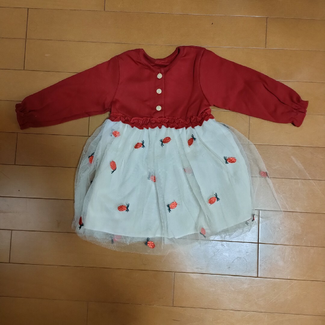 ベビー ドレス ワンピース ベビー服 女の子 新生児 退院 お宮参り 出産祝 結 キッズ/ベビー/マタニティのベビー服(~85cm)(ワンピース)の商品写真