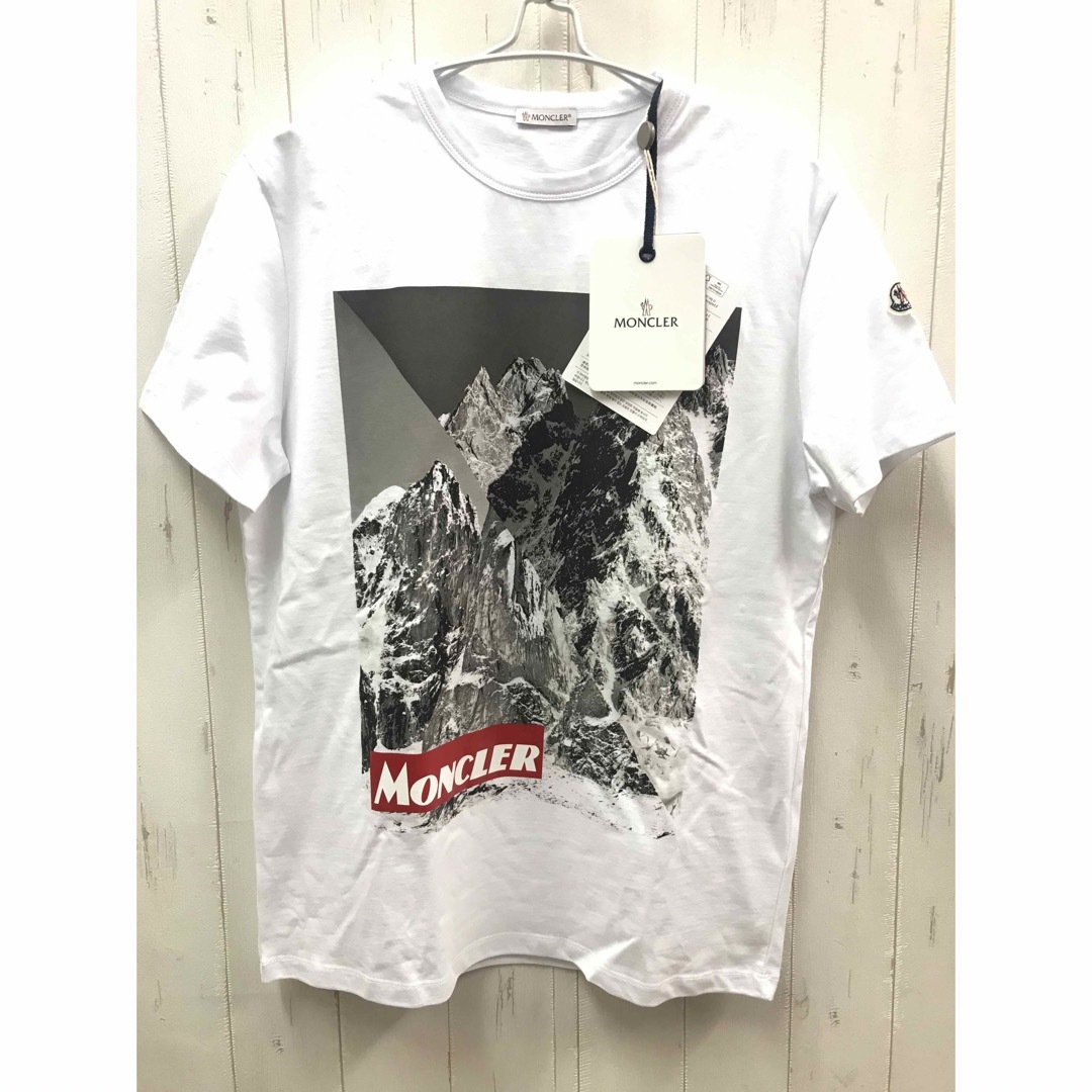 モンクレール MONCLER 半袖クルーネックTシャツ ホワイト ピンク