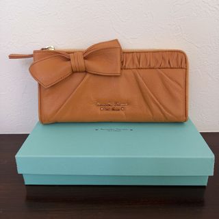 サマンサタバサプチチョイス(Samantha Thavasa Petit Choice)の【美品】サマンサタバサ★長財布★キャメル、ベージュ(財布)