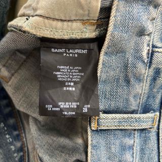 極美品□SAINT LAURENT PARIS/サンローランパリ エディ期 315397 D03M/ST-LW ボタンフライ デニムパンツ/ジーンズ ブルー 29 日本製 メンズ