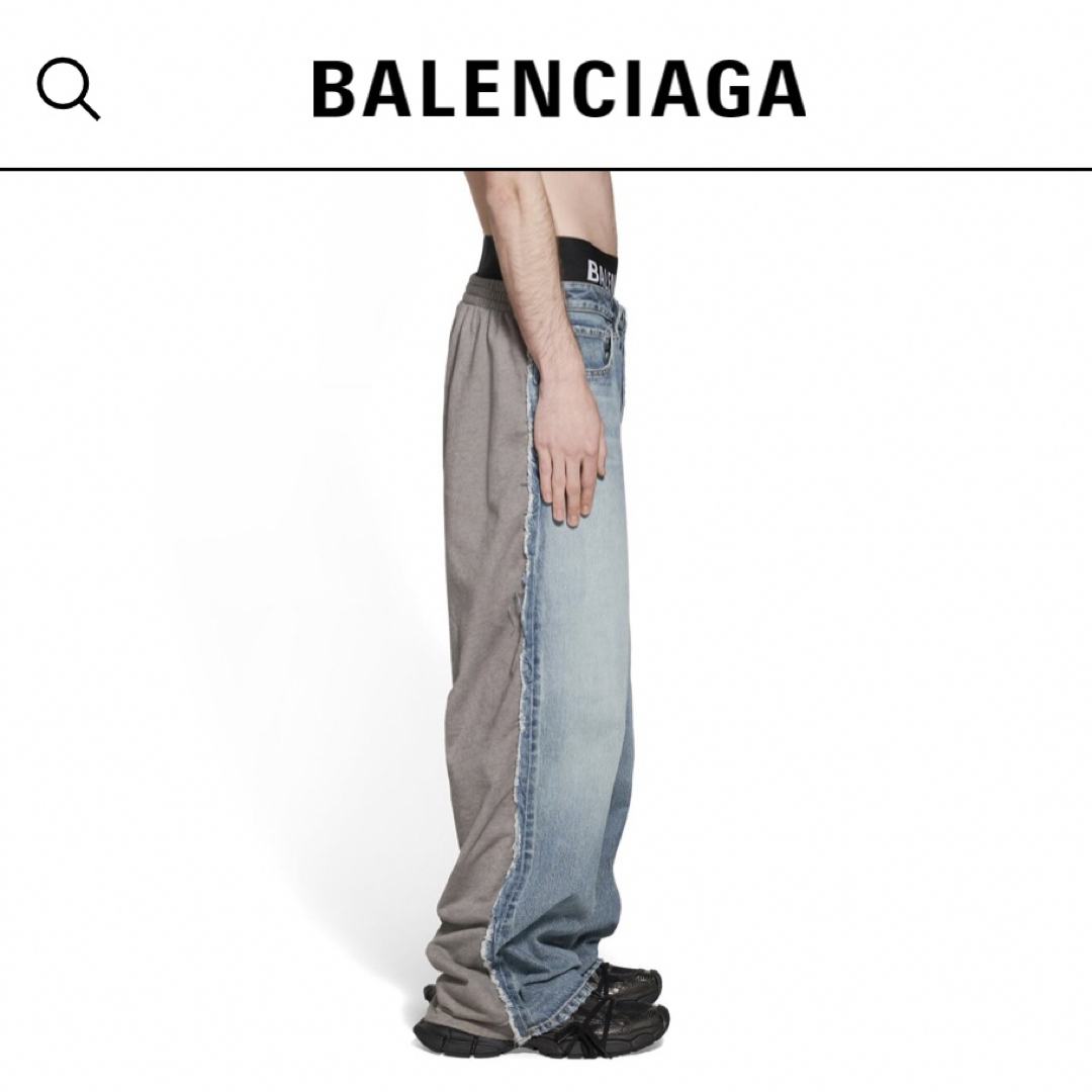 Balenciaga(バレンシアガ)のSUP様　　バレンシアガ HYBRID BAGGY デニムスウェット再構築パンツ メンズのパンツ(デニム/ジーンズ)の商品写真