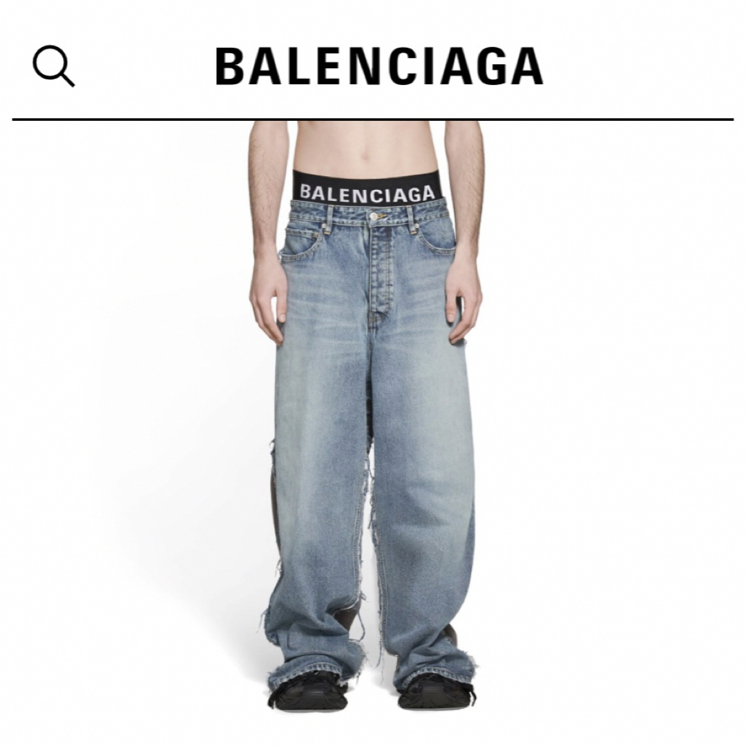 Balenciaga(バレンシアガ)のSUP様　　バレンシアガ HYBRID BAGGY デニムスウェット再構築パンツ メンズのパンツ(デニム/ジーンズ)の商品写真