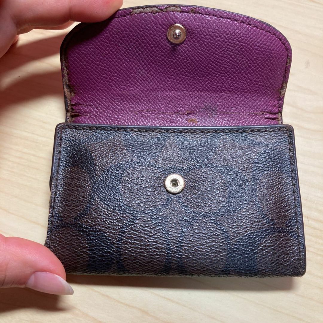 COACH コーチ 6連 キーケース pvcレザー シグネチャー ブラウン - 通販