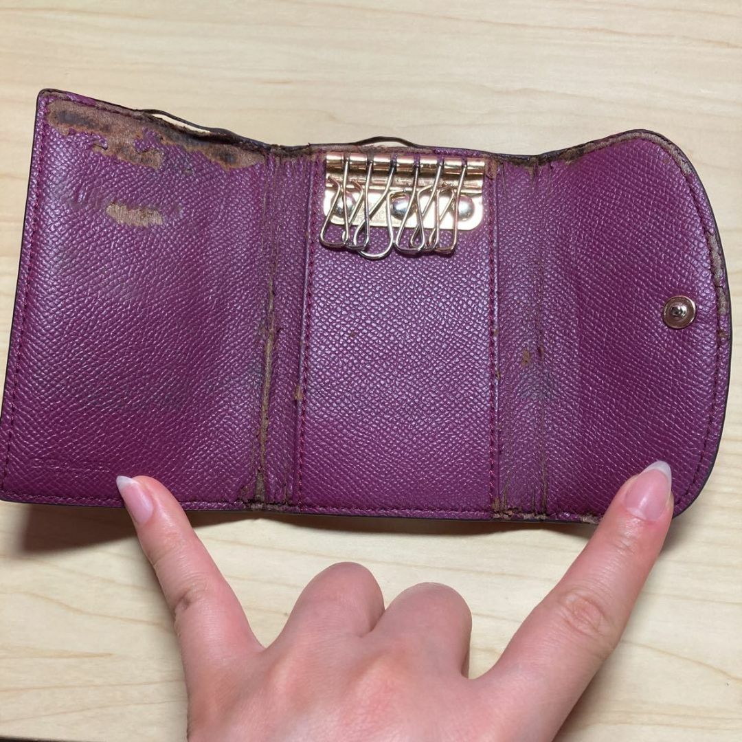 COACH 訳あり コーチ ６連キーケース シグネチャー ブラウン PVCレザーの通販 by shop｜コーチならラクマ