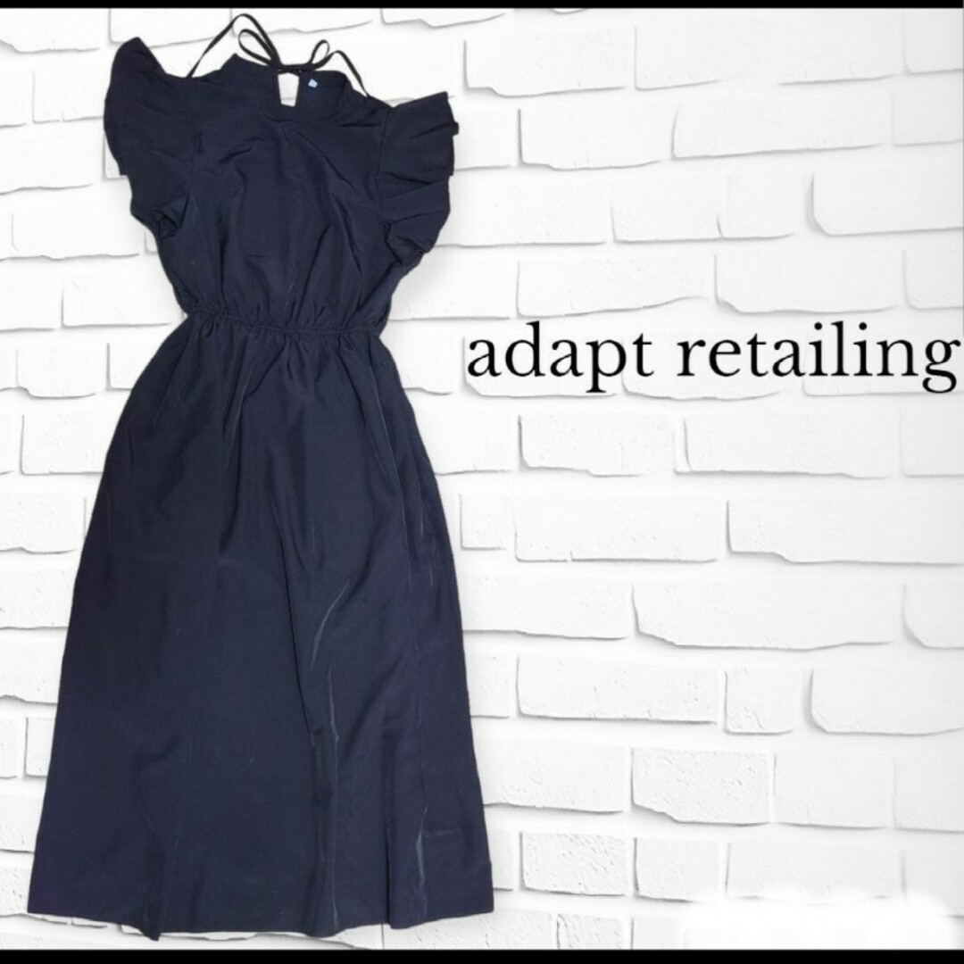 adapt(アダプト)のadapt retailing シャーリングラッフルスリーブロングワンピース F レディースのワンピース(ロングワンピース/マキシワンピース)の商品写真