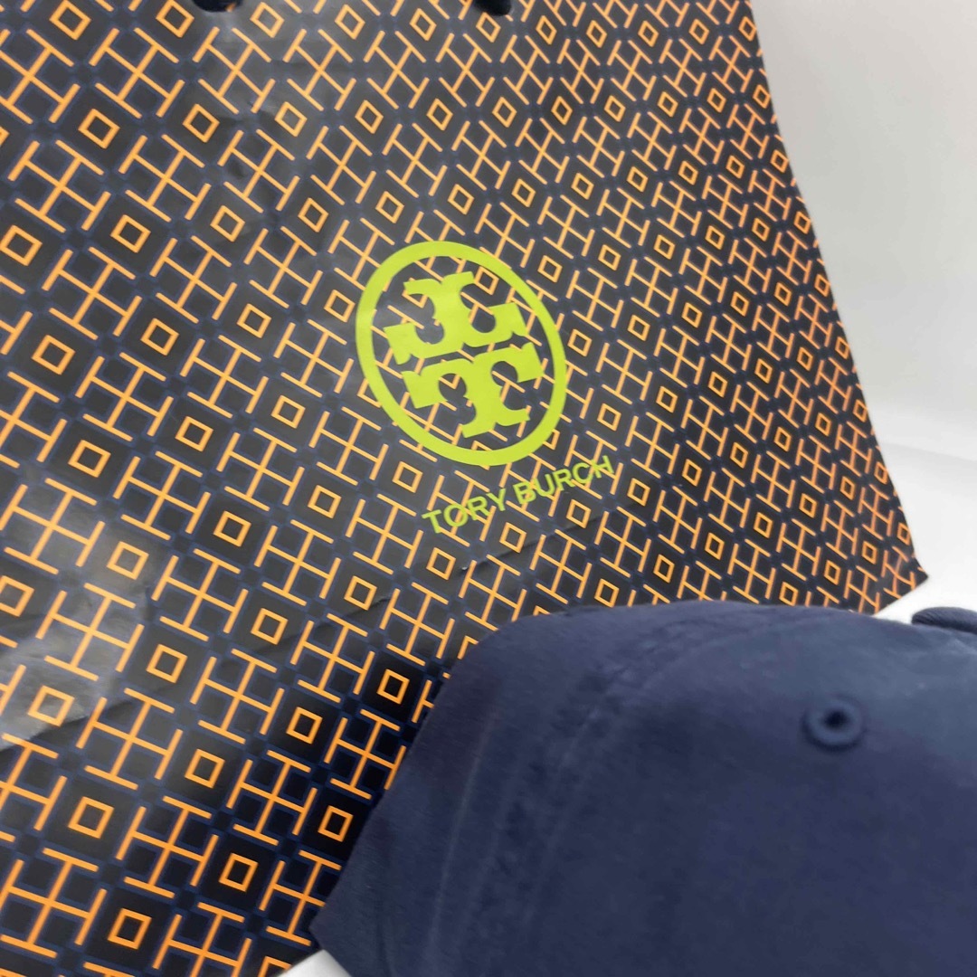 新品 トリーバーチ キャップ ネイビー 帽子 ロゴキャップ ToryBurch
