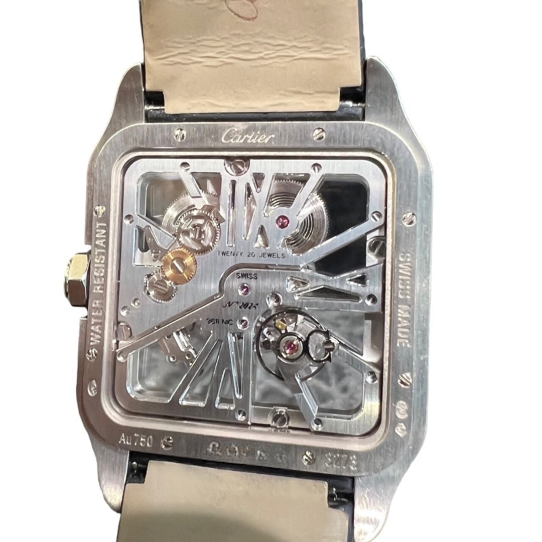 Cartier(カルティエ)の　カルティエ Cartier サントスデュモンXL W2020033 スケルトン K18ホワイトゴールド 750WG/クロコダイルレザー 手巻き メンズ 腕時計 メンズの時計(その他)の商品写真