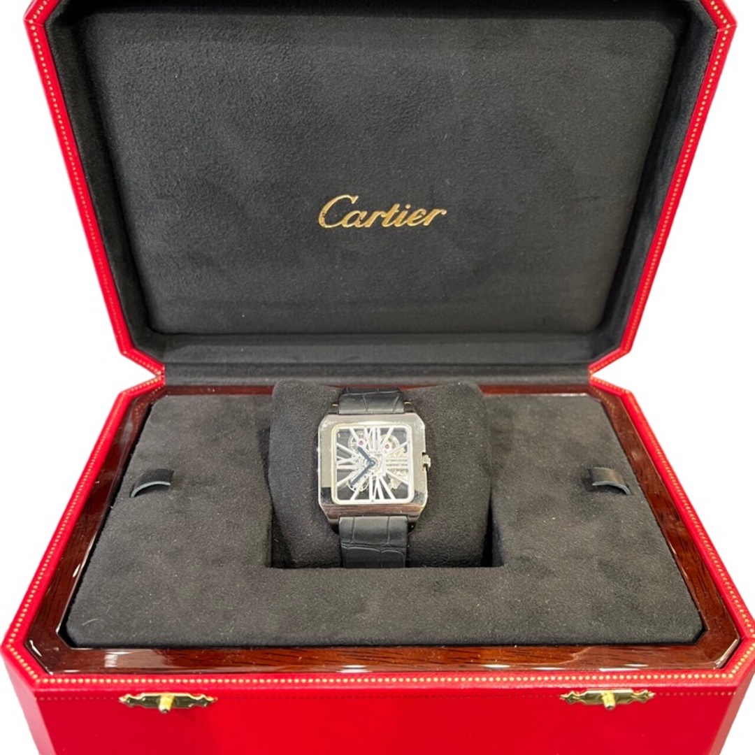 Cartier(カルティエ)の　カルティエ Cartier サントスデュモンXL W2020033 スケルトン K18ホワイトゴールド 750WG/クロコダイルレザー 手巻き メンズ 腕時計 メンズの時計(その他)の商品写真