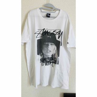 ステューシー(STUSSY)の STUSSY (ステューシー)stussy t-shirt L 白　Tシャツ(Tシャツ/カットソー(半袖/袖なし))