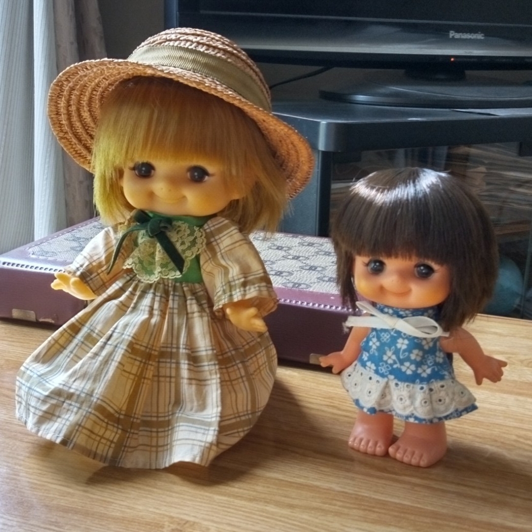 昭和レトロ　セキグチの　マージー人形　2体　可愛いマージーちゃん　大　小　です。 エンタメ/ホビーのおもちゃ/ぬいぐるみ(キャラクターグッズ)の商品写真