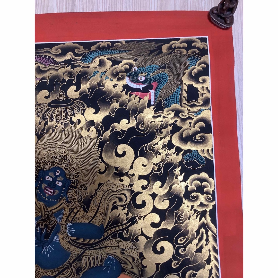 《チベット密教　新品 》 手描き　タンカ　曼荼羅　パンデンラモ　具徳天母　39