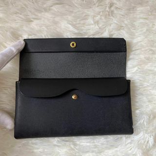 【希少・美品】SAFUJI サフジ ミニ長財布 ウォレット レザー ブラック