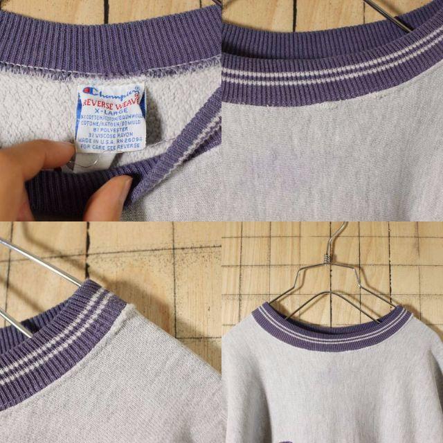 Champion(チャンピオン)のE.T.K.M様専用90s/グレー/リバース/デカロゴスウェットXL/199 メンズのトップス(スウェット)の商品写真